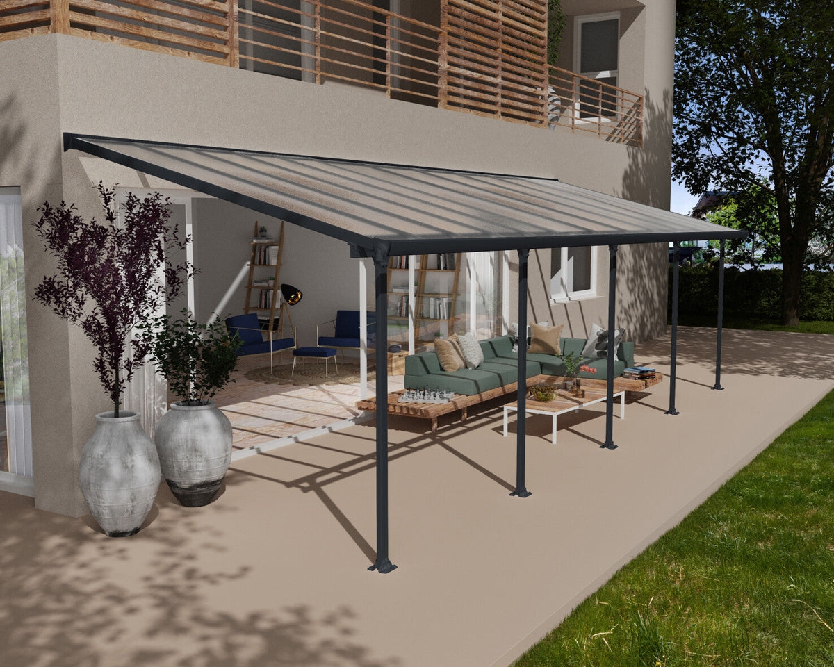 Se Palram Canopia - Terrasseoverdækning Feria 3x3,05m Antracitgrå 26,9 m2 ❤ Kæmpe udvalg i Canopia by Palram - Køb online på udsalg og tilbud lige nu ❤ Billig fragt og hurtig levering - Varenummer: Bolig&Haven-61179788624202 og barcode / Ean: 7290103122805 på lager - Udsalg på Op til 63% rabat - Kendte mærker på udsalg – over 1.329 brands