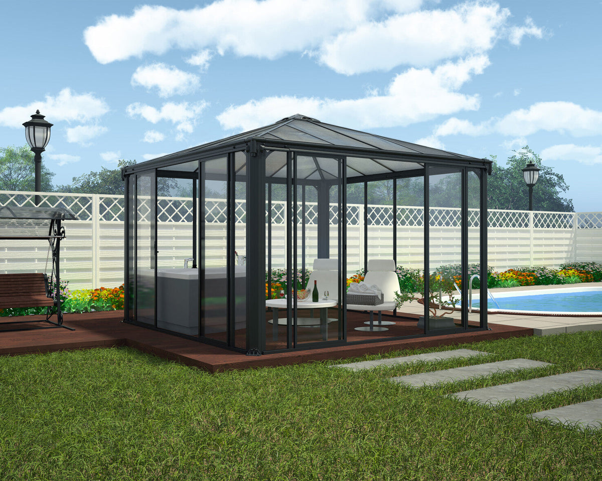 Se Palram Canopia - Pavillon Palermo 3600 m. lukkesystem og Skydedøre ❤ Kæmpe udvalg i Canopia by Palram - Køb online på udsalg og tilbud lige nu ❤ Hurtig levering til lave fragtpriser - Varenummer: Bolig&Haven-61179815657802 og barcode / Ean: 7290108138115 på lager - Udsalg på Store besparelser – op til 77% - Store besparelser på over 2.281 brands