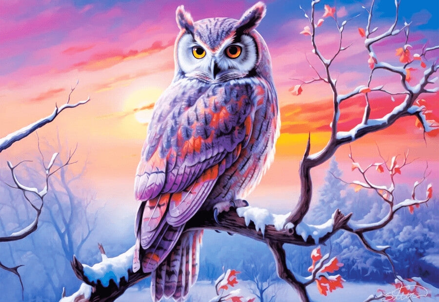 Puslespil Owl's Perfect Evening fra Castorland med 500 brikker