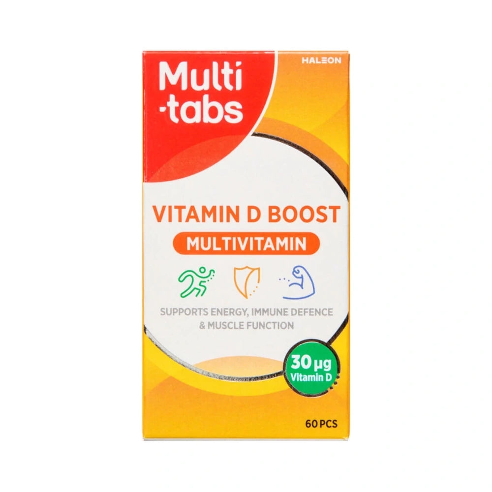 Multi-Tabs Vitamin D Boost multivitamin- og mineraltabletter, pakke med 60 stk