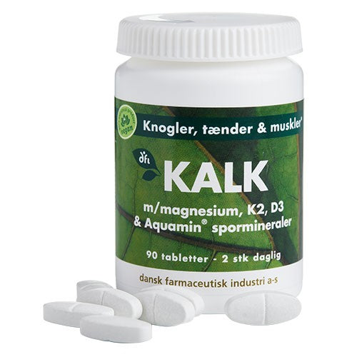 Pakning med KALK med magnesium, K2, D3 og spormineraler, 90 tabletter