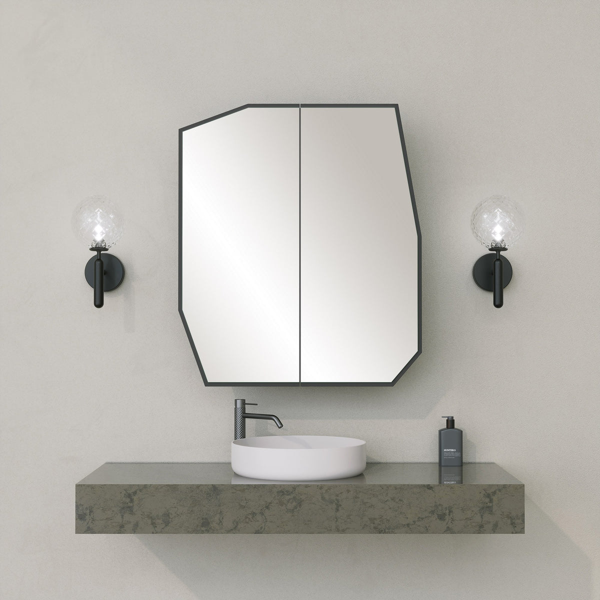 Se FUNZI LIVING Quartz badeværelsesvægskab, m. spejl, 2 låger og 2 hylder - spejlglas og sort MDF ❤ Kæmpe udvalg i Funzi Living - Køb online på udsalg og tilbud lige nu ❤ Meget billig fragt og hurtig levering: 1 - 2 hverdage - Varenummer: Boboonline-104770 og barcode / Ean: 8683742873327 på lager - Udsalg på Møbler,Skabe,Badeværelsesskabe Spar op til 51% - Over 785 kendte brands på udsalg