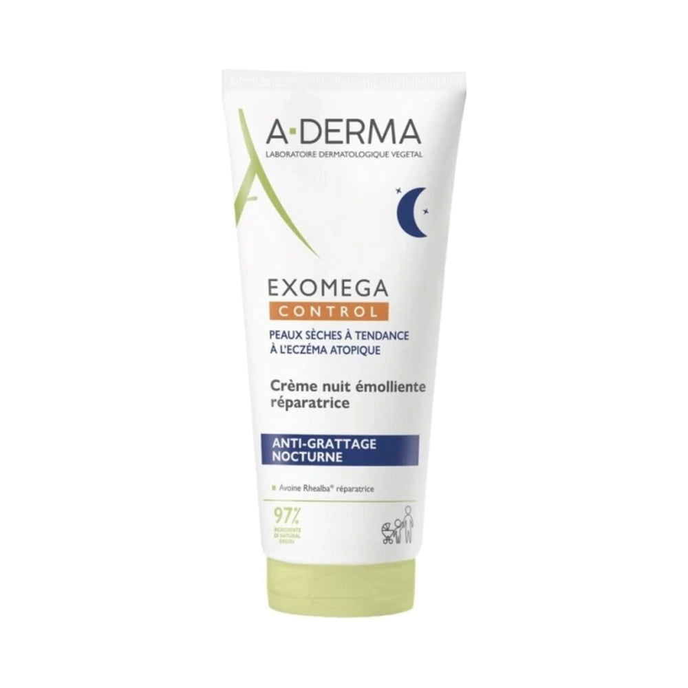 A-Derma Exomega Control Emollient Night Cream natcreme, 200 ml