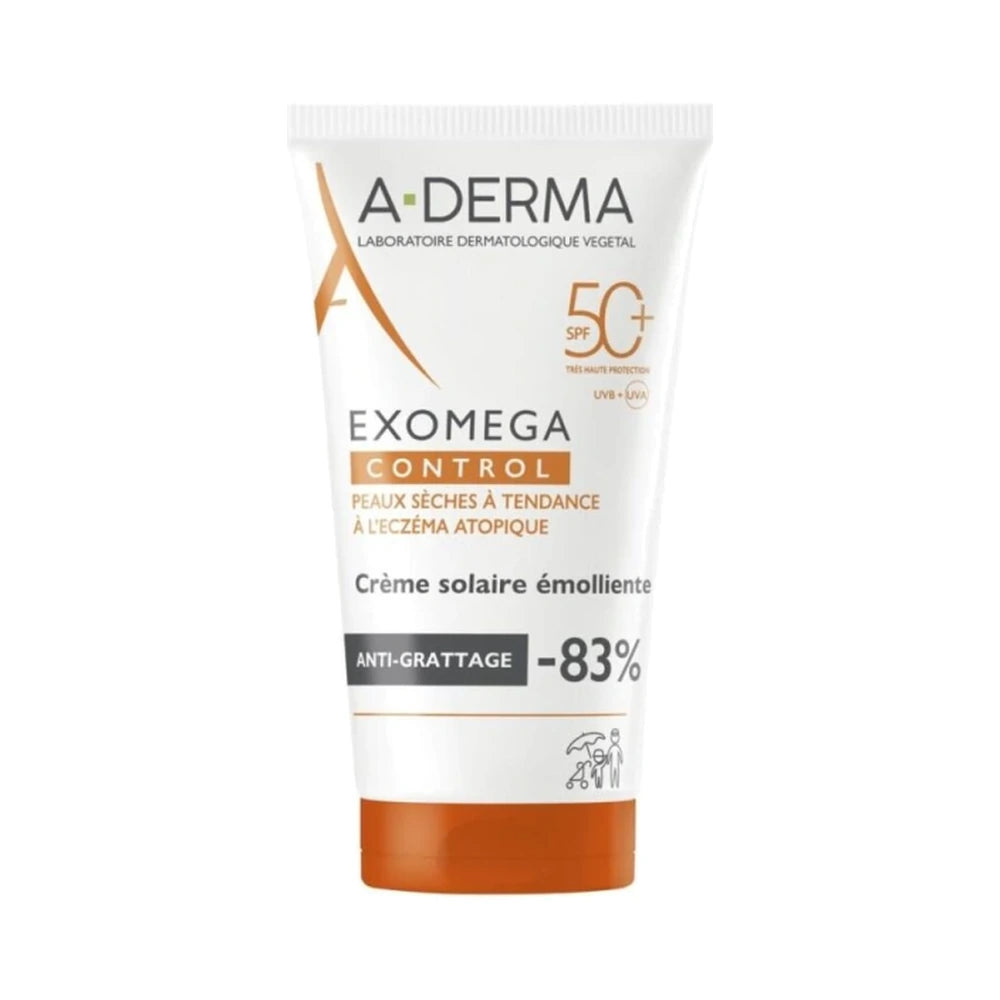 A-Derma Exomega Control Emollient Solar Cream solcreme SPF 50+, 150 ml