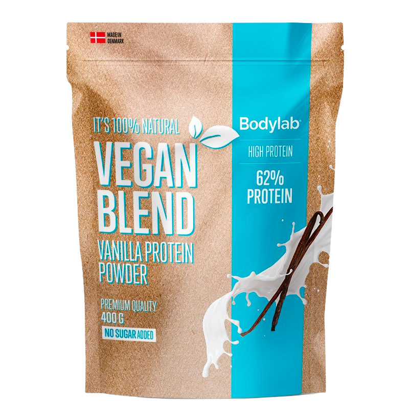 Bodylab Vegan Blend proteinpulver med vaniljesmag, 400 g