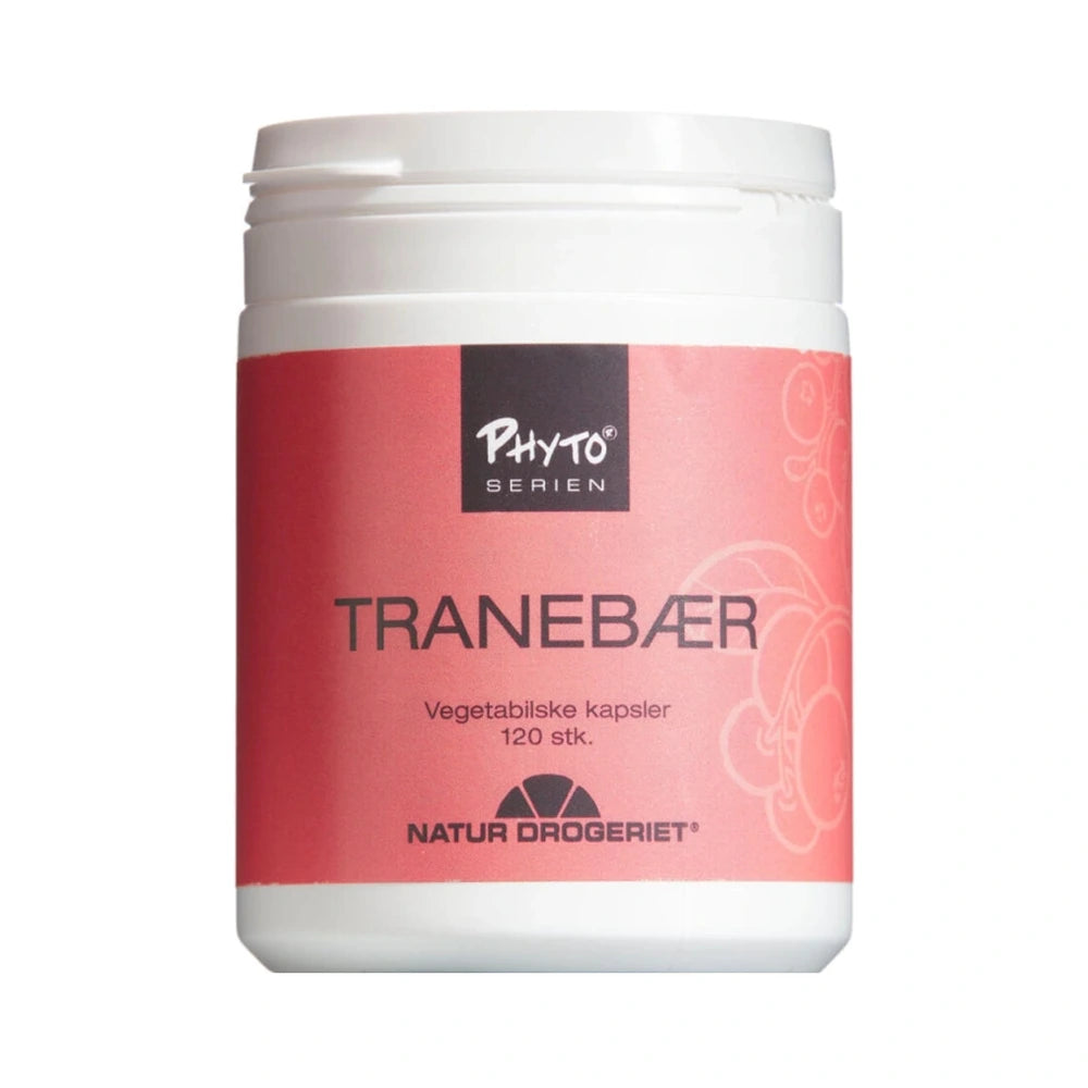 Natur Drogeriet tranebærkapsler 424 mg i glas med 120 kapsler