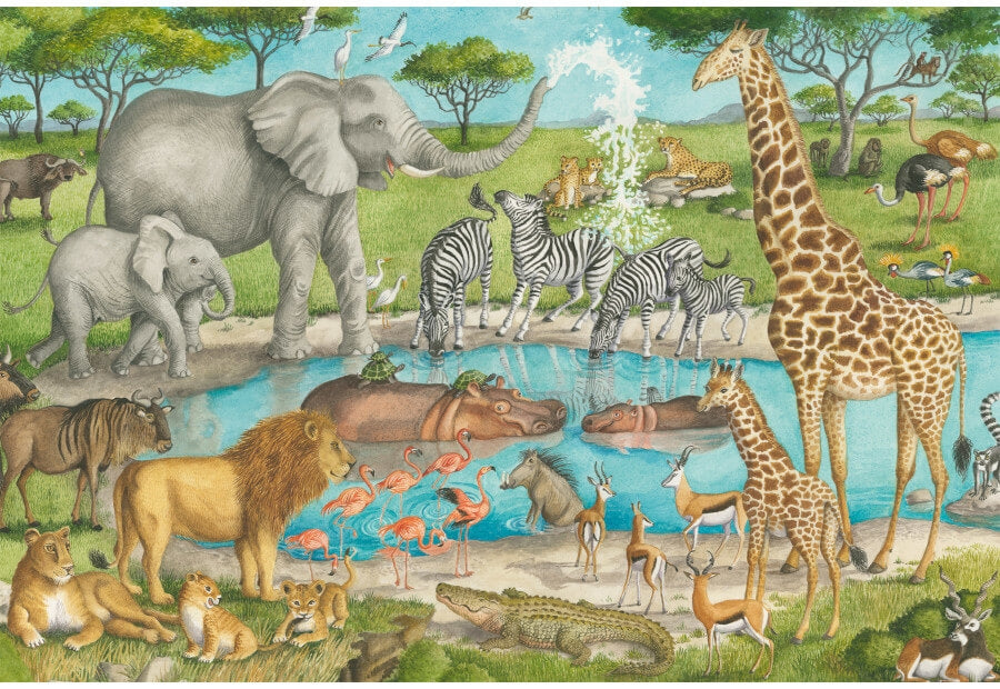 Schmidt puslespil African Wildlife med 60 brikker