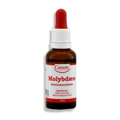 Camette Molybdæn dråber i 30 ml dråbeflaske