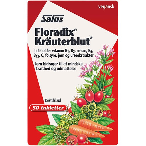 Pakning Floradix Kräuterblut fra Salus, 50 tabletter