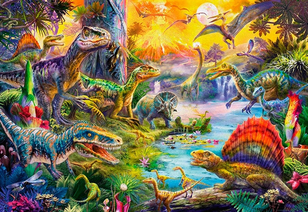 Schmidt Dinosaurs, børnepuslespil med 60 brikker og figurer