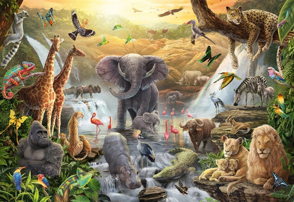 Schmidt puslespil Animals in Africa med 60 brikker