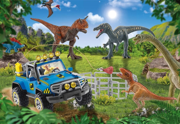 Schmidt puslespil Prehistoric Giants med 60 brikker og Schleich-figur