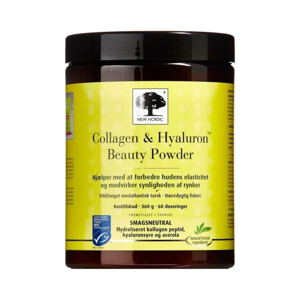 Beholder med New Nordic Collagen & Hyaluron Beauty Powder, 360 g