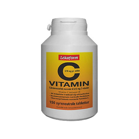 Pakning med Lekaform C-vitamin 610 mg tabletter, 150 stk.