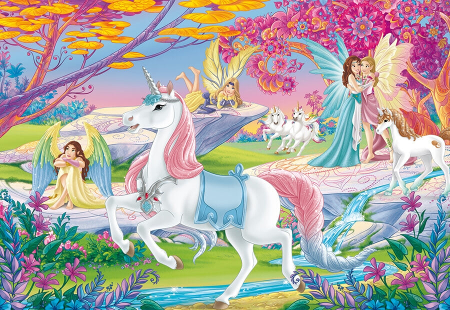 Schmidt puslespil Bayala Fairy Dust med 200 brikker og Schleich figur