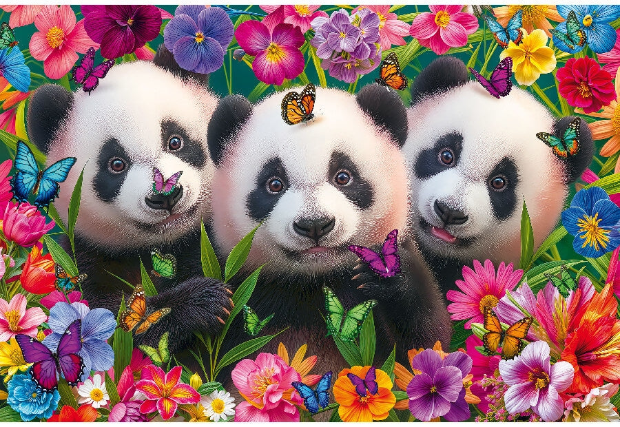 Schmidt puslespil Panda Trio med 200 brikker