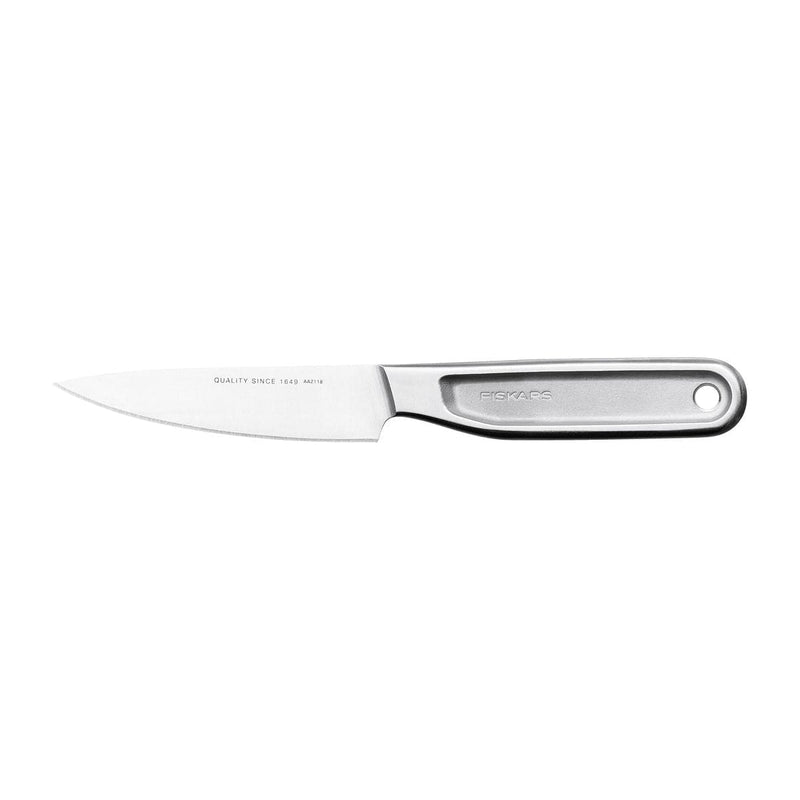 Se Fiskars All Steel grøntsagskniv 10 cm ✔ Kæmpe udvalg i Fiskars ✔ Hurtig levering: 1 - 2 Hverdage samt billig fragt - Varenummer: KTT-566606-01 og barcode / Ean: &