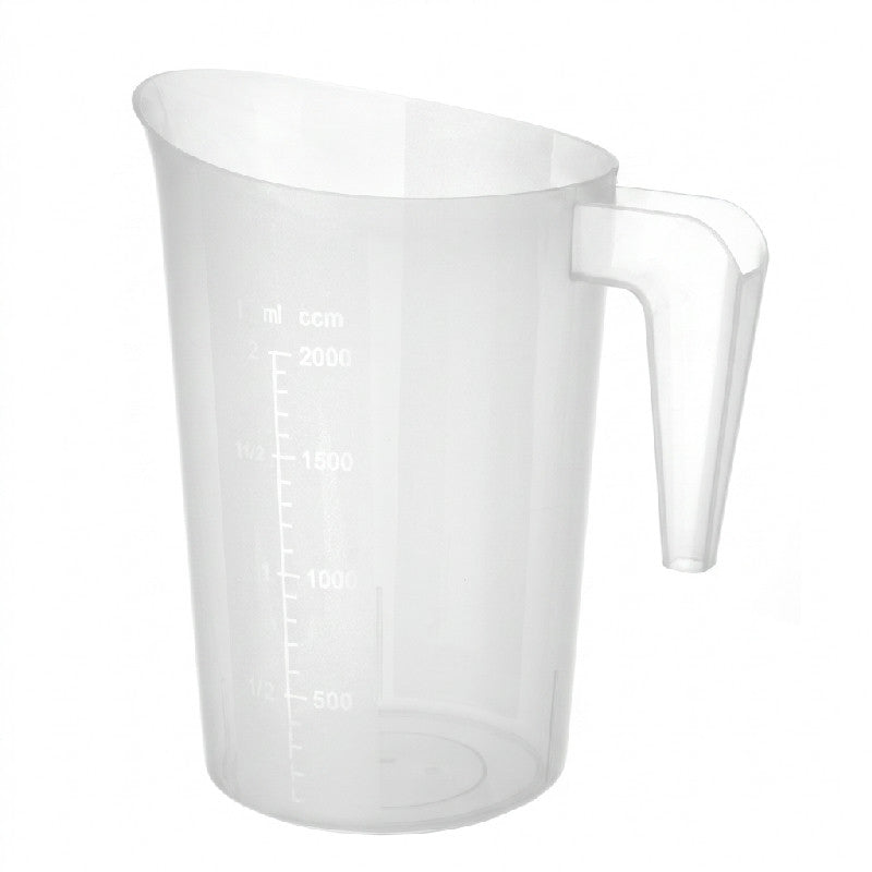 Transparent Hendi målebæger i plast, 2 liter, stabelbart