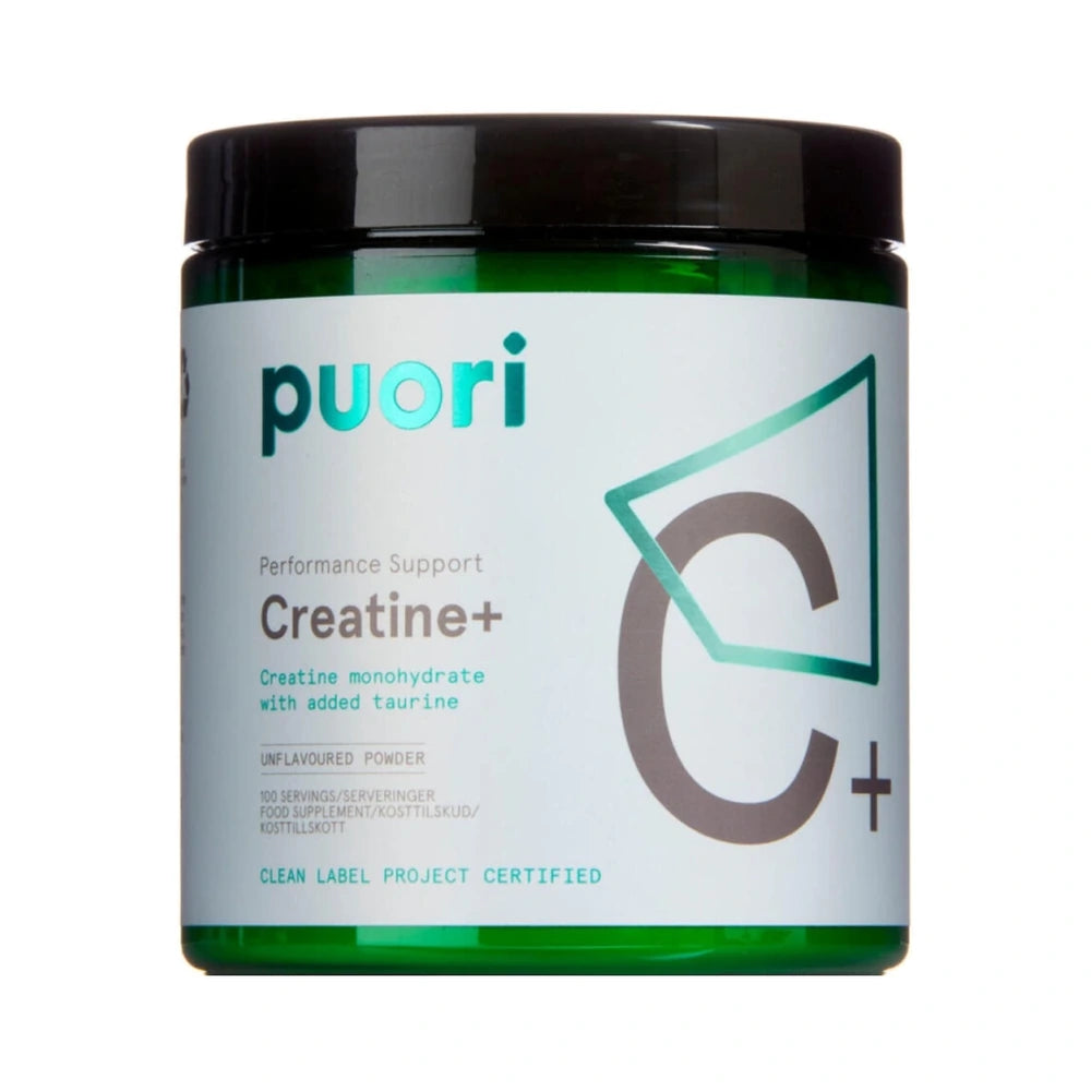 Beholder med Puori C+ Creatine+ pulver, kosttilskud, 325 g