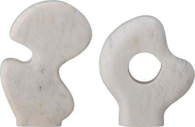 Se Bloomingville Laki Deko, Hvid, Marmor Str L12xH9xW1,5 cm, Set of 2 - Skulpturer ❤ Stort online udvalg i Bloomingville ❤ Meget billig fragt og hurtig levering: 1 - 2 hverdage - Varenummer: MGS-S12685468 og barcode / Ean: 5711173299959 på lager - Udsalg på Bolig - Interiør - Figurer & skulpturer - Skulpturer Spar op til 56% - Over 1300 kendte brands på udsalg
