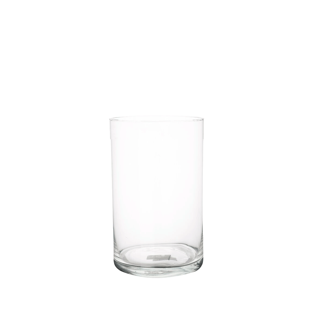 Klar Cylinder glasvase fra Edelweiss i størrelsen 15 cm med rene linjer