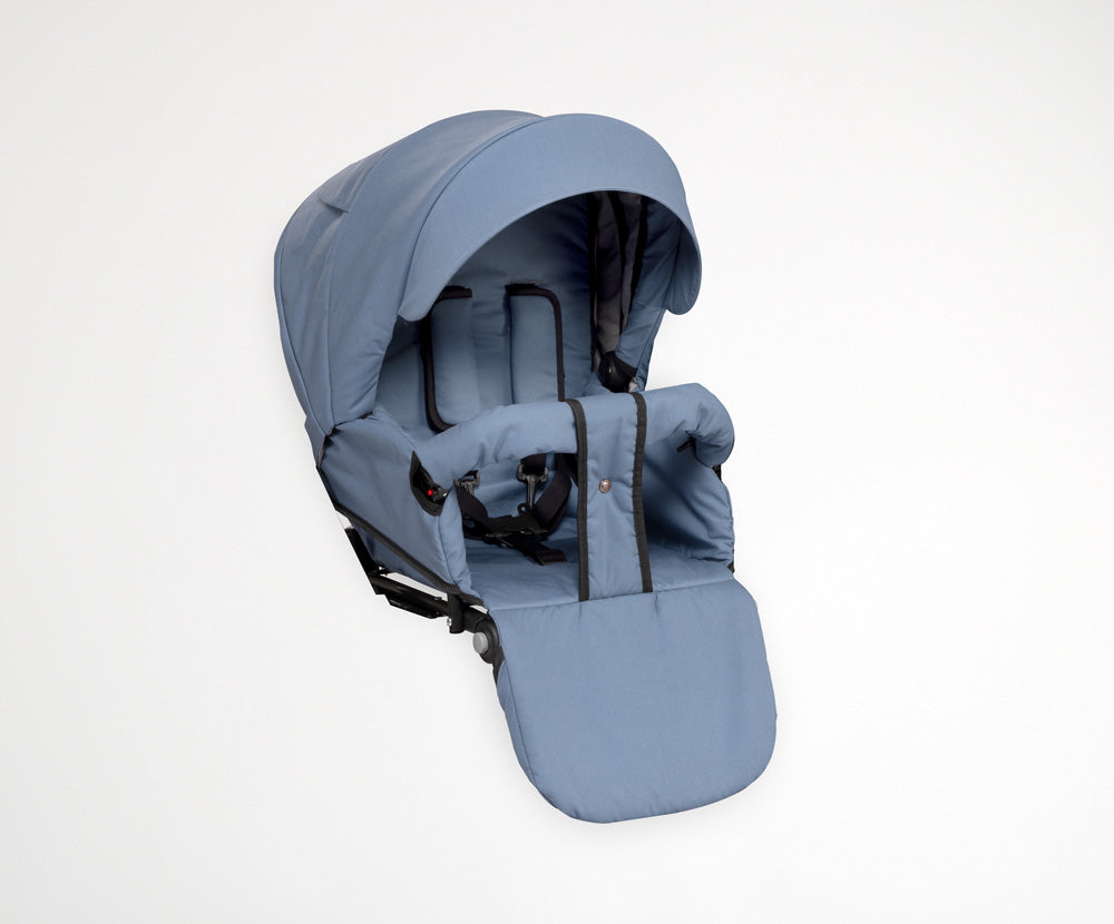 Naturkind Lars klapvognssæde med betræk i farven topas