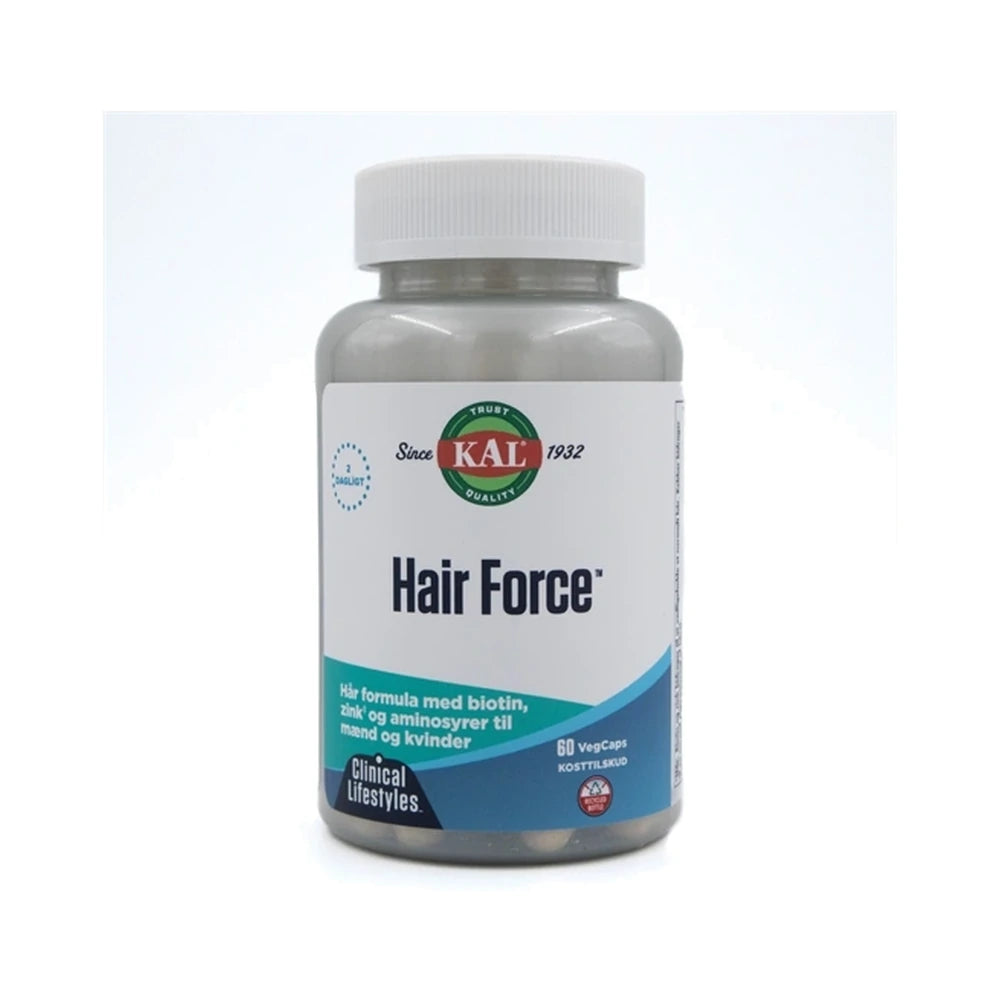 Pakning med KAL Hair Force, kosttilskud i kapselform, 60 kapsler