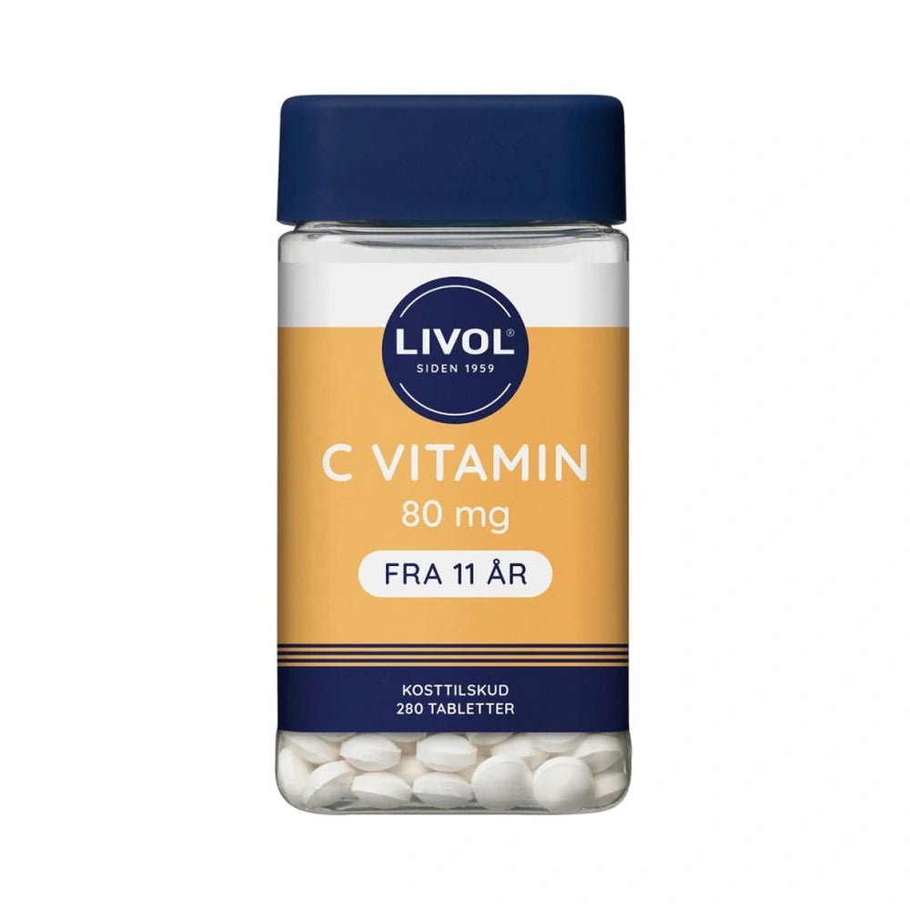 Pakning med Livol Mono Normal C-vitamin 80 mg, 280 tabletter