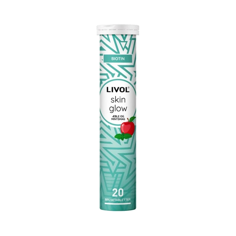 Pakning med Livol Skin Glow brusetabletter, 20 stk