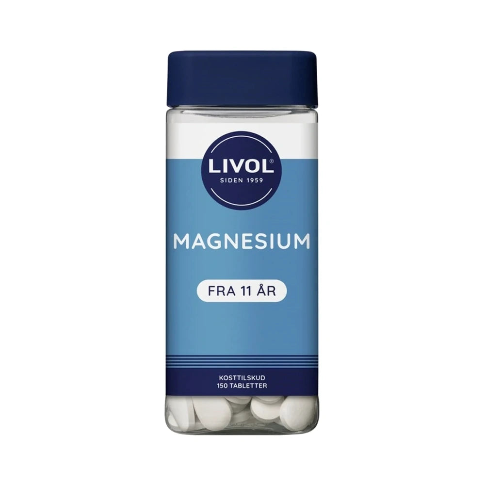 Pakning med Livol Magnesium kosttilskud, 150 stk