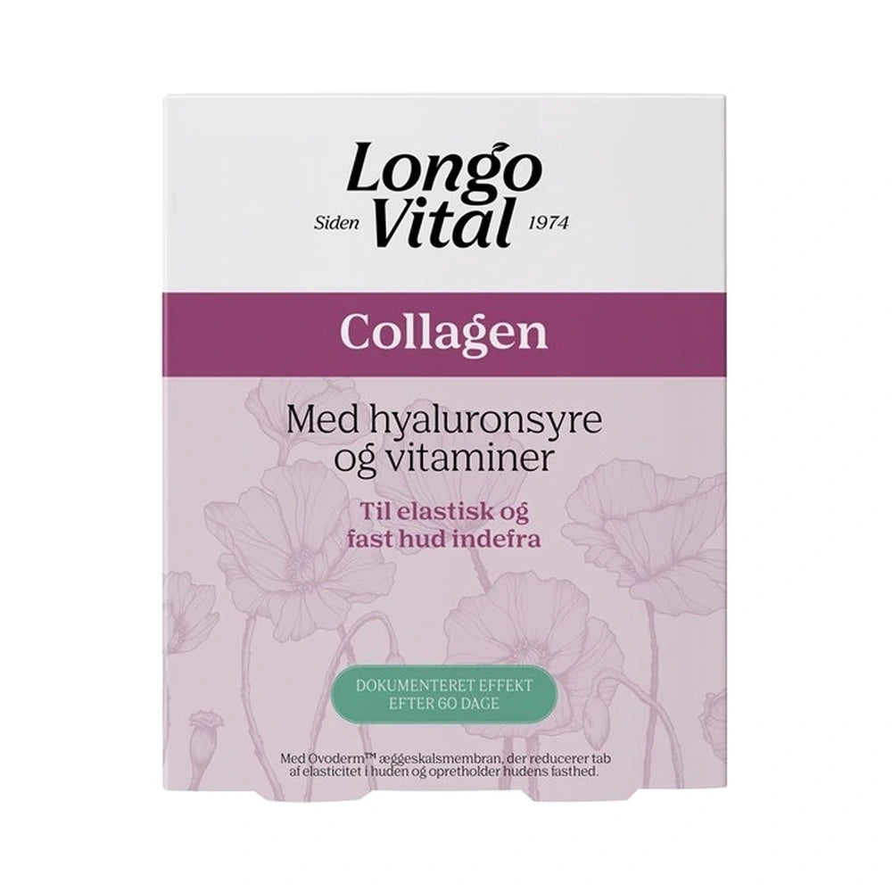 Pakning med Longo Vital Collagen kosttilskud i tabletform, 30 stk