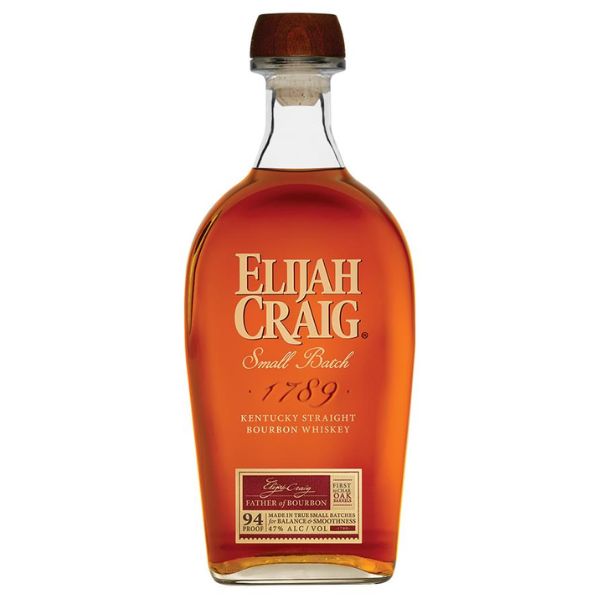 Flaske Elijah Craig Small Batch Bourbon Whiskey på 0,75 liter