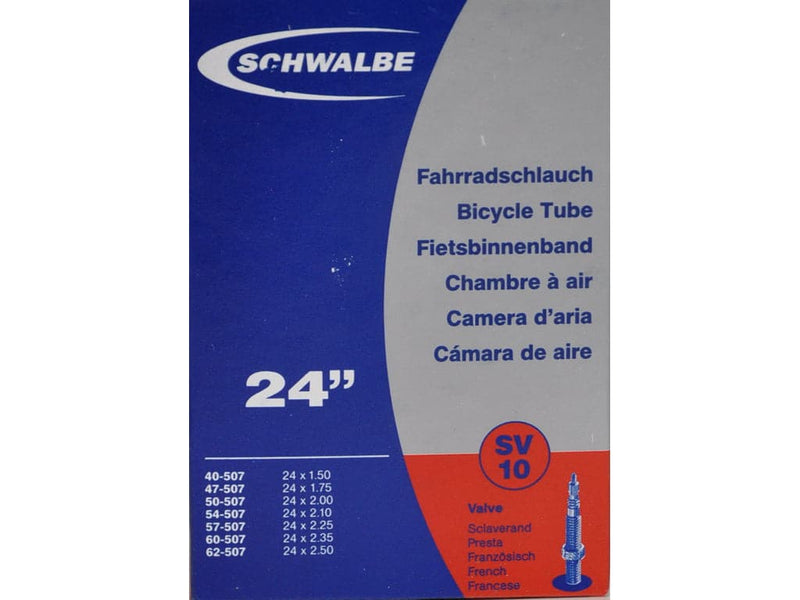 Se Schwalbe slange 24 x 1,75-2,50 med Racer ventil SV10 ✔ Kæmpe udvalg i Schwalbe ✔ Meget billig fragt og hurtig levering: 1 - 2 hverdage - Varenummer: CKP-4026495100502 og barcode / Ean: &