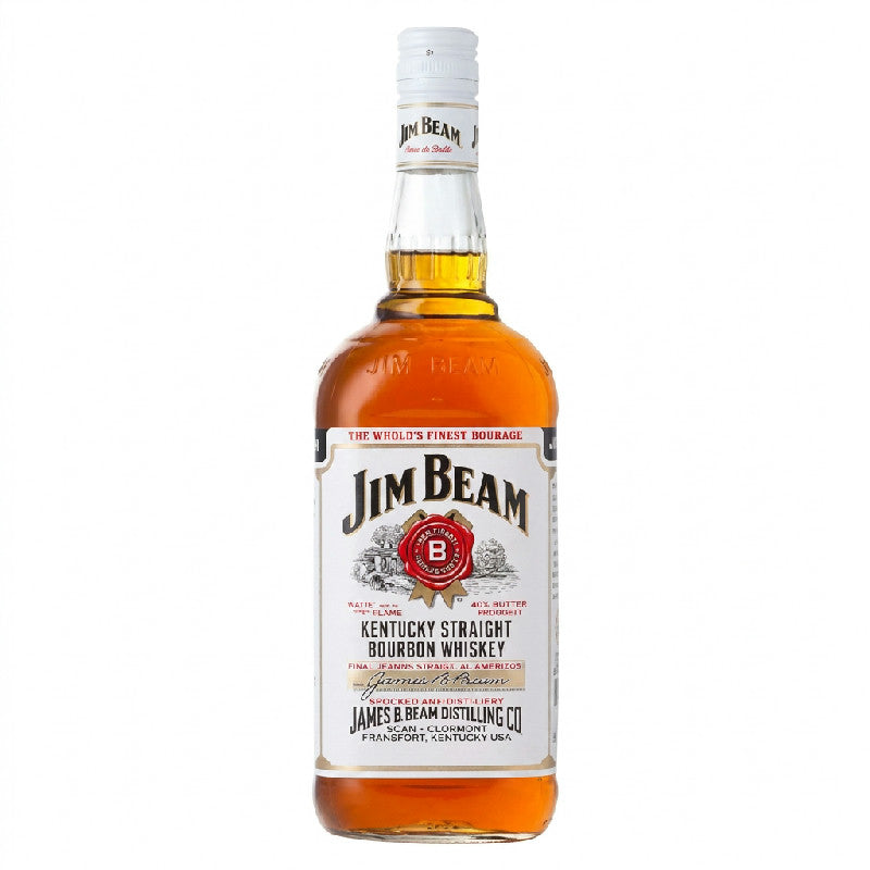 Flaske Jim Beam White Label Kentucky Straight Bourbon på 100 cl