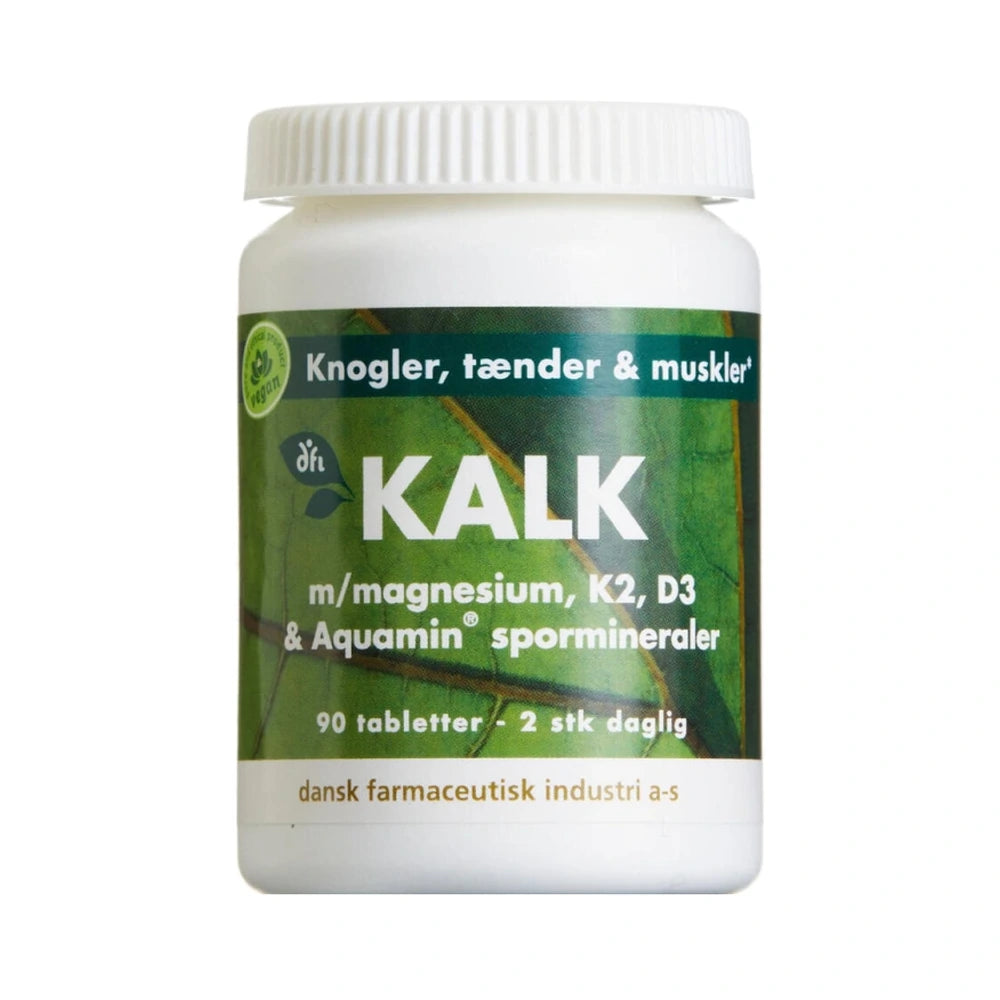 Pakning med Grønne Vitaminer Kalk med magnesium, K2 og D3, 90 stk