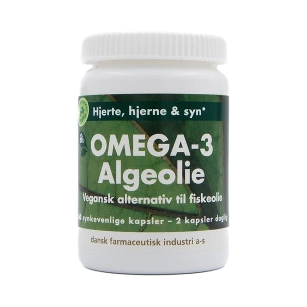 Pakning med Grønne Vitaminer Omega-3 Algeolie, 60 stk