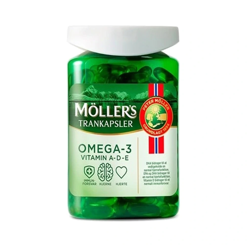 Pakning med Møller's Tran kapsler, 150 stk
