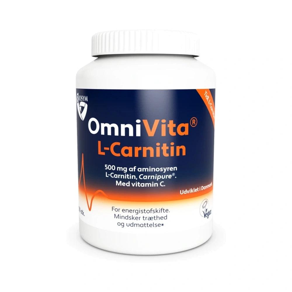 Pakning med Biosym OmniVita L-Carnitin kosttilskud, 100 stk