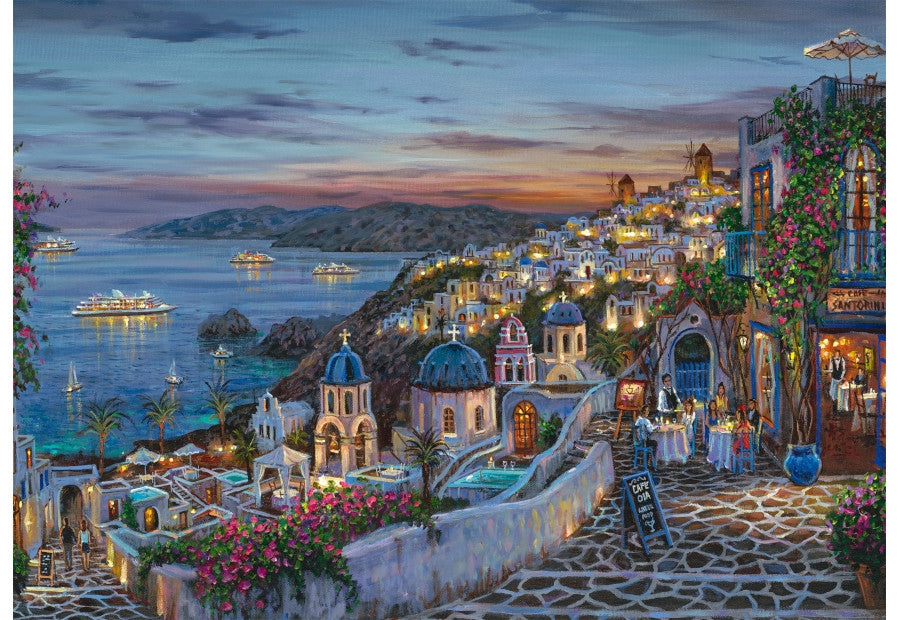 Schmidt puslespil Santorini Sunset med 1000 brikker