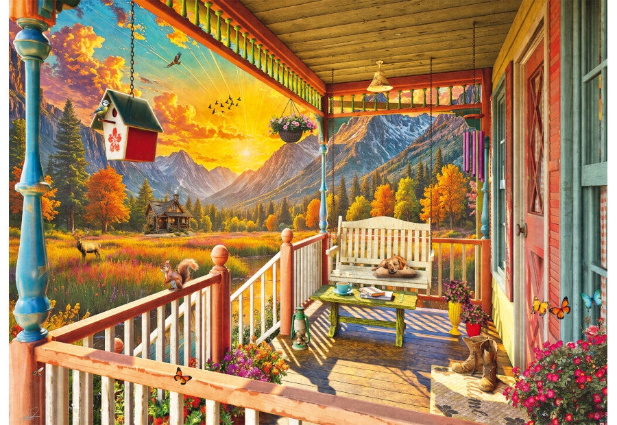 Schmidt puslespil Mountain Veranda med 1000 brikker