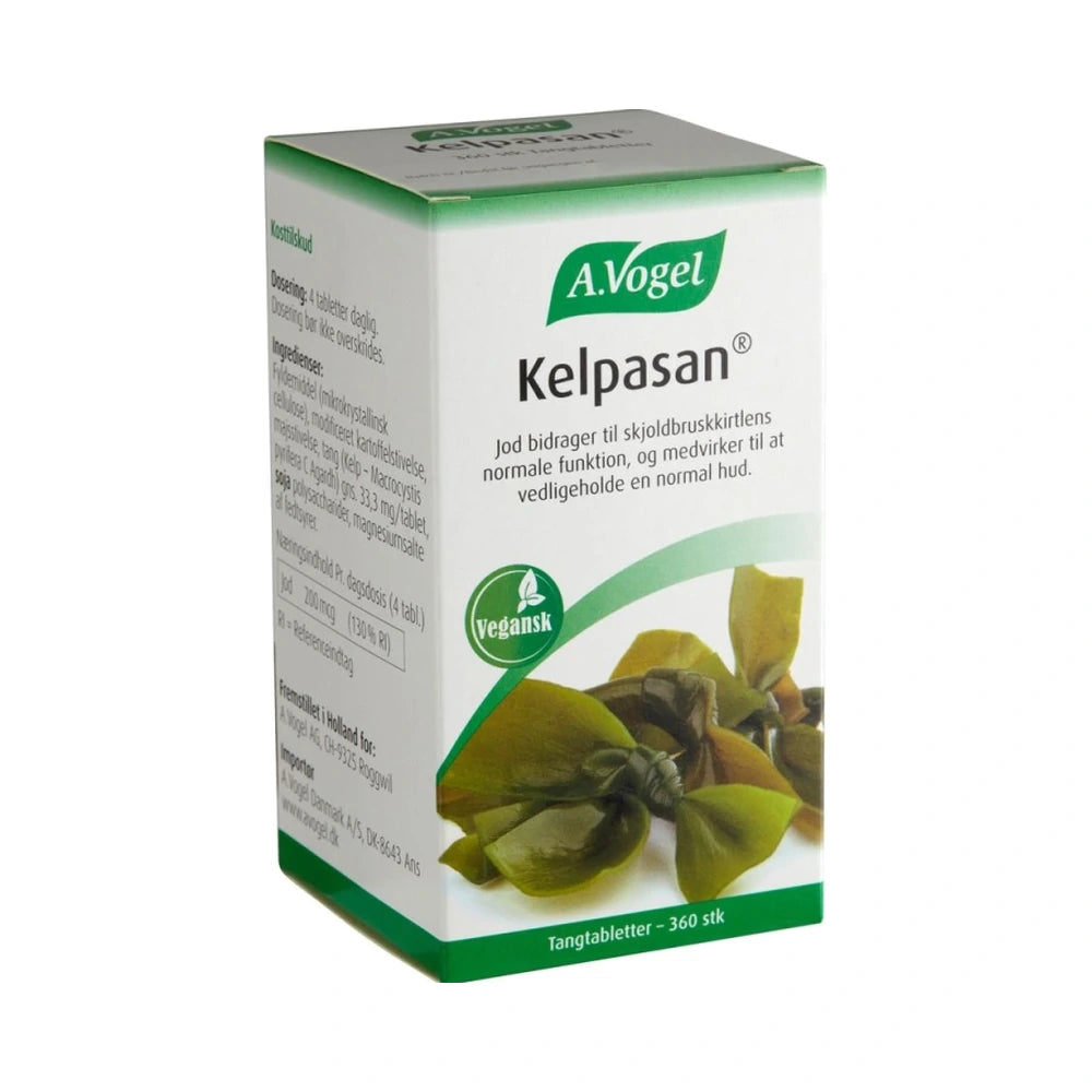 Pakke med A. Vogel Kelpasan kosttilskud af kelp, 360 tabletter