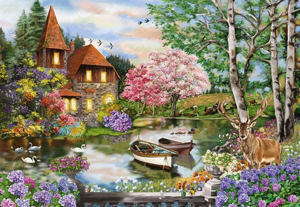 Schmidt puslespil House on the Lake med 1000 brikker
