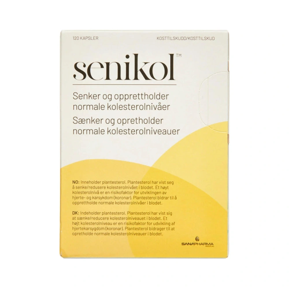 Pakke med Senikol softgel kapsler med plantesterol, 120 stk