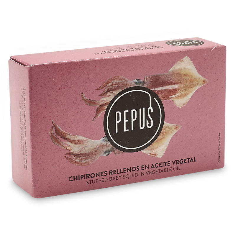 Se Pepus Fyldte Blæksprutter i Solsikkeolie 120ml/72 ✔ Kæmpe udvalg i  Deli Drengene - Køb online på udsalg og tilbud lige nu ✔ Hurtig levering: 1 - 2 Hverdage samt billig fragt - Varenummer: BAR-1383977 og barcode / Ean: 28427230992091 på lager - Udsalg på Delikatesser | Tapas | Konserves Spar op til 66% - Over 1300 kendte brands på udsalg