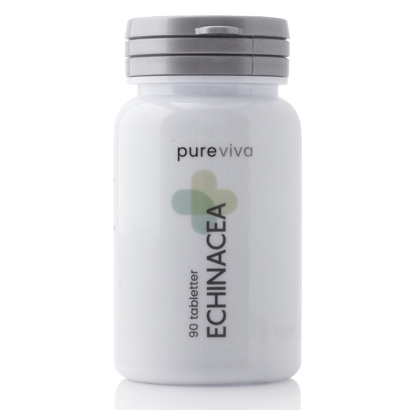 Pureviva Echinacea kosttilskud i tabletform, pakke med 90 tabletter