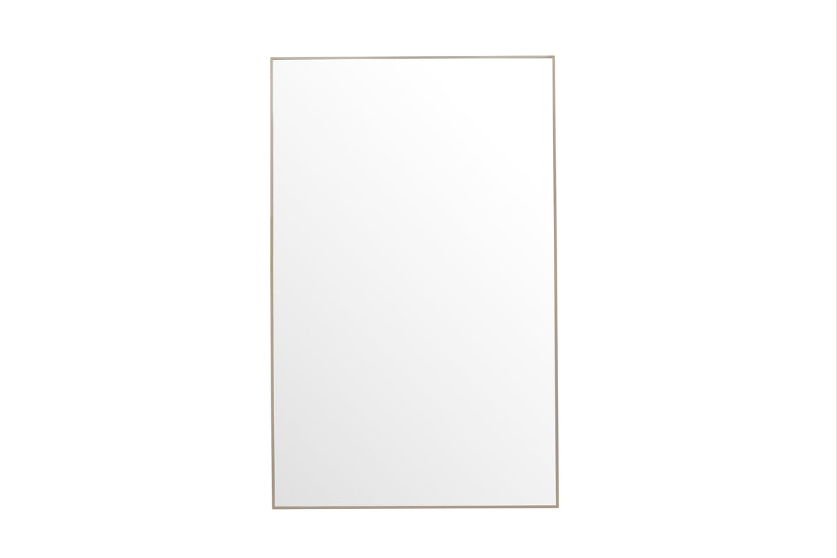Venture Design Orlando rektangulært gulvspejl 120x190 i spejlglas og beige aluminium