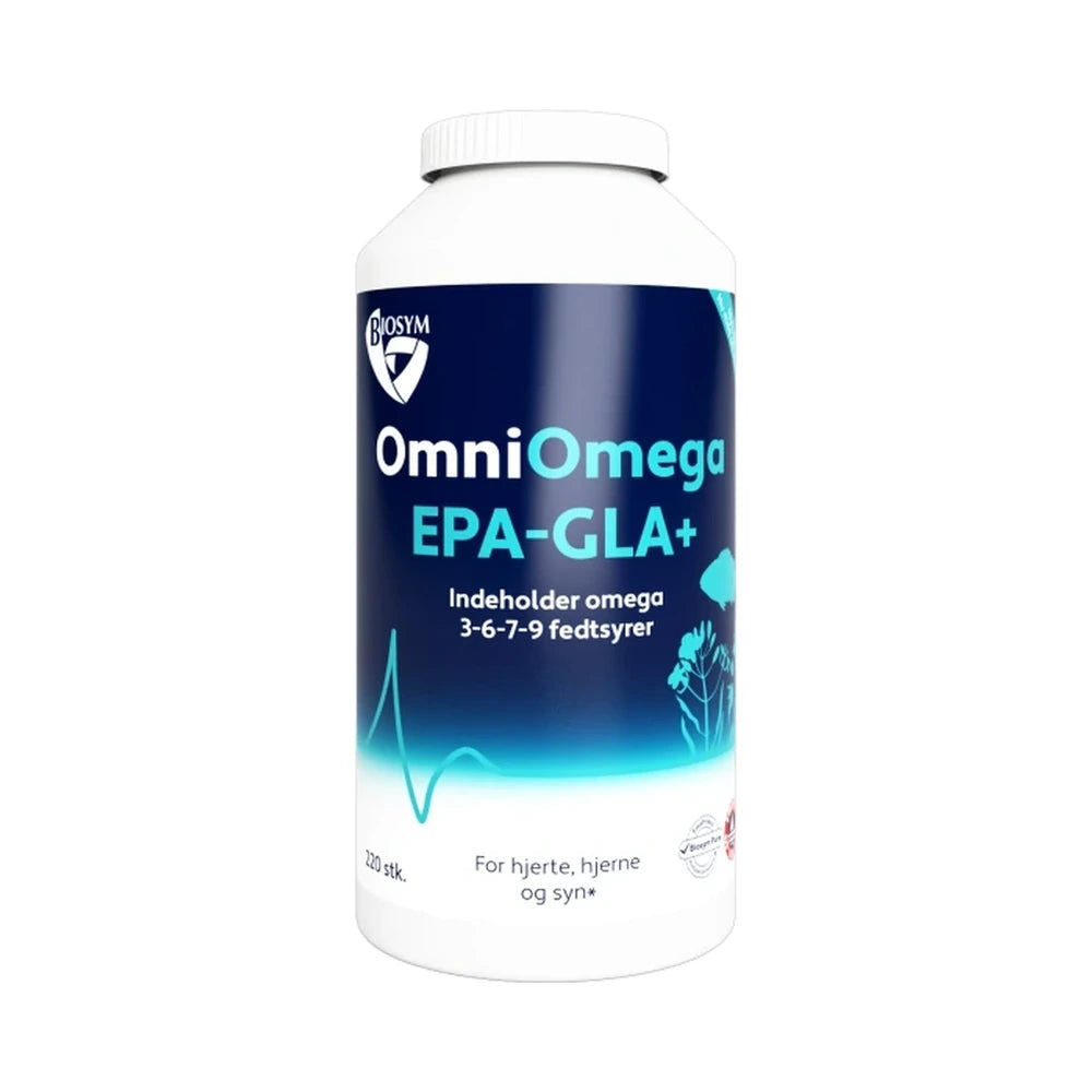 Stor pakke med Biosym OmniOmega EPA-GLA+ omega-tilskud, 220 stk