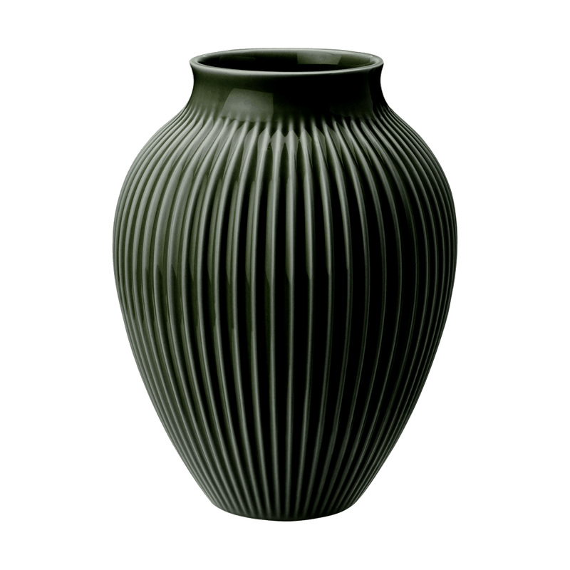 Se Knabstrup Keramik Knabstrup vase riflet 20 cm Dark green ✔ Kæmpe udvalg i Knabstrup Keramik ✔ Hurtig levering: 1 - 2 Hverdage samt billig fragt - Varenummer: KTT-594849-01 og barcode / Ean: &