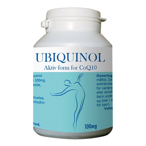 Din Sundhed Q10 Ubiquinol kosttilskud, pakning med 60 kapsler