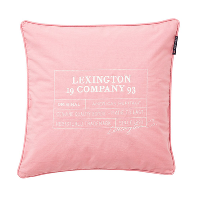 Se Lexington Logo Organic Cotton Canvas pudebetræk 50x50 cm Pink ✔ Kæmpe udvalg i Lexington ✔ Hurtig levering: 1 - 2 Hverdage samt billig fragt - Varenummer: KTT-595931-01 og barcode / Ean: '7321301721832 på lager - Udsalg på Tæpper & tekstiler - Dekorationspuder & Betræk - Pudebetræk Spar op til 57% - Over 1312 kendte brands på udsalg